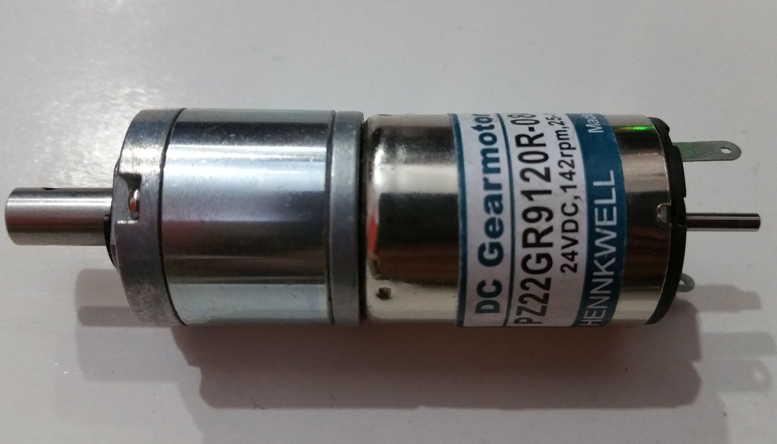 12V-24V 142RPM Metallic DC Gear Motor – HENNKWELL Original - Image 2
