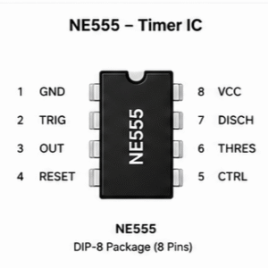 NE555 Timer IC DIP-8 Package for Electronics Projects